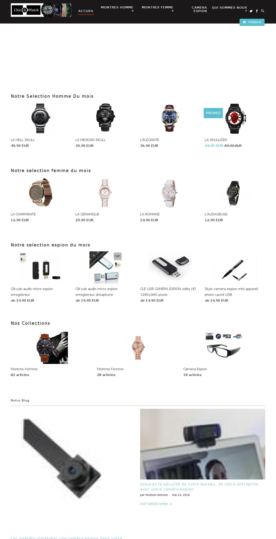 chicandwatch.com shopify website screenshot