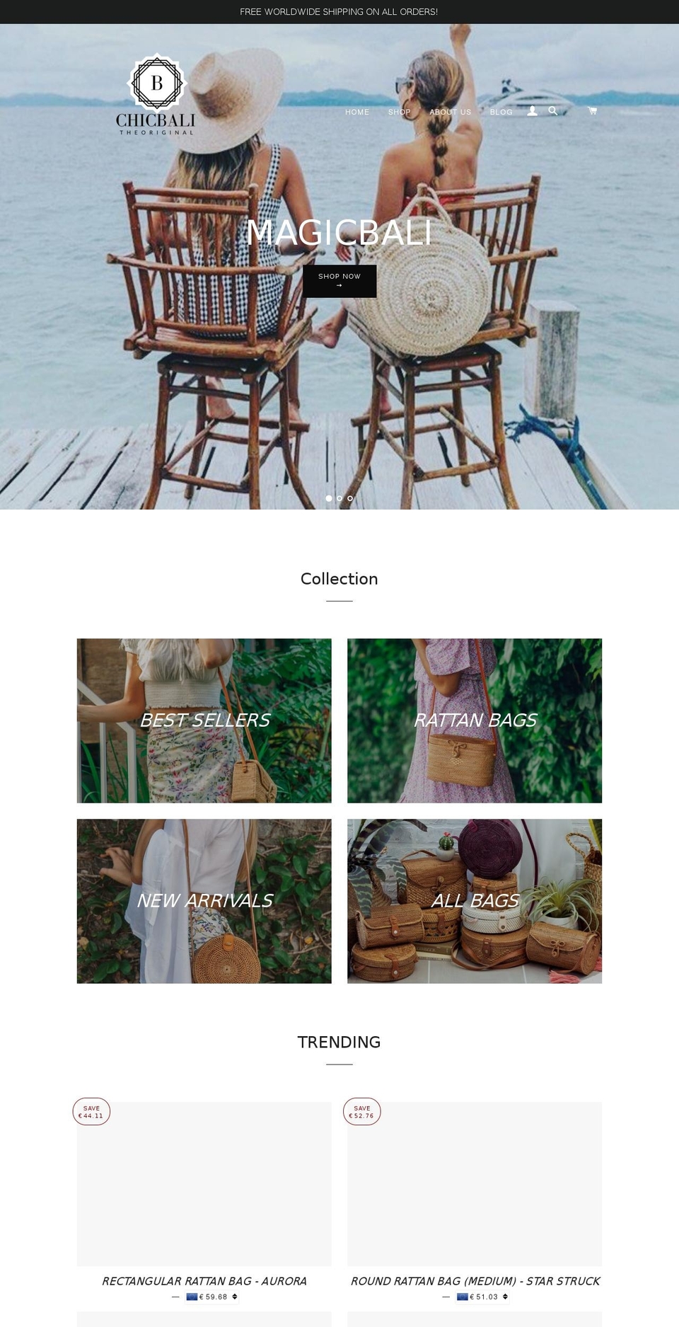 chicbali.com — Shopify storefront screenshot