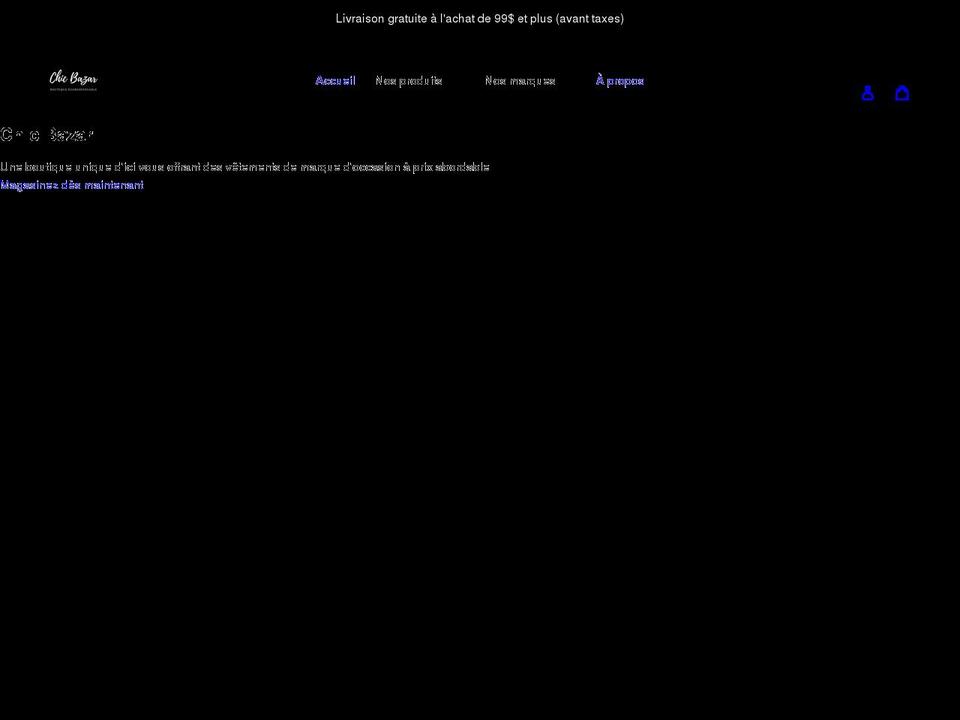 chicbazar.net shopify website screenshot