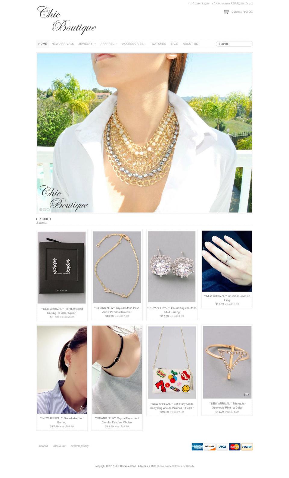 chicboutiqueshop.net shopify website screenshot