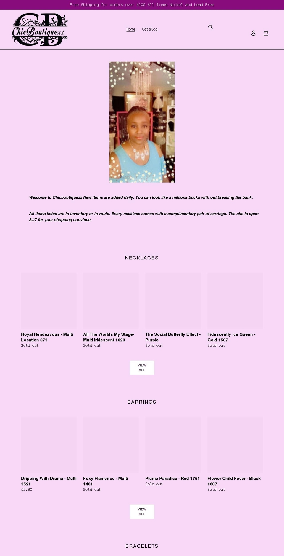chicboutiquezz.com shopify website screenshot