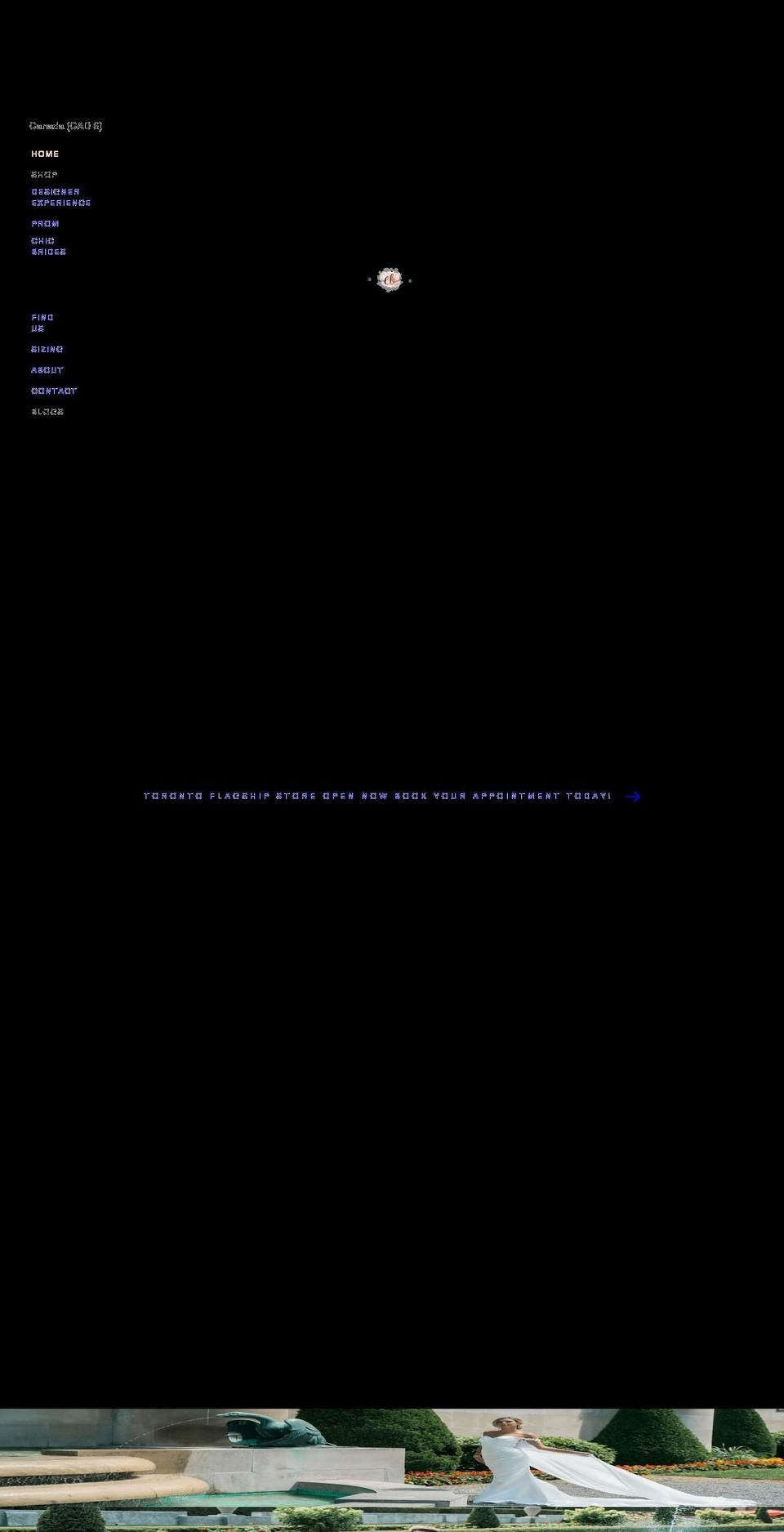 chicbridals.com — Shopify storefront screenshot