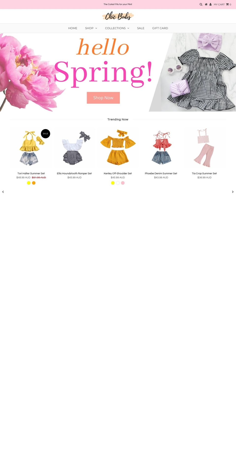 chicbubs.com — Shopify storefront screenshot