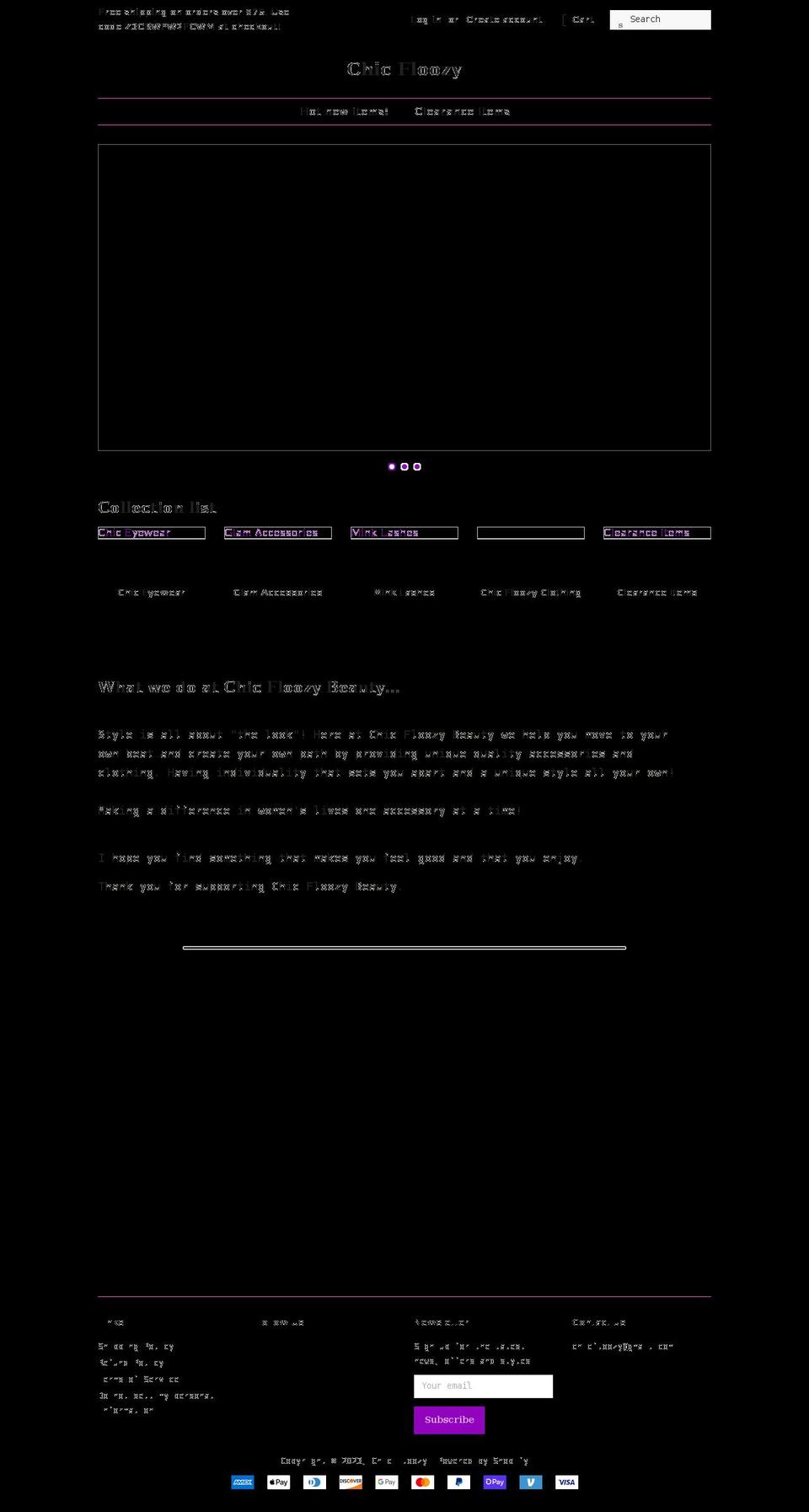 chicfloozy.com shopify website screenshot