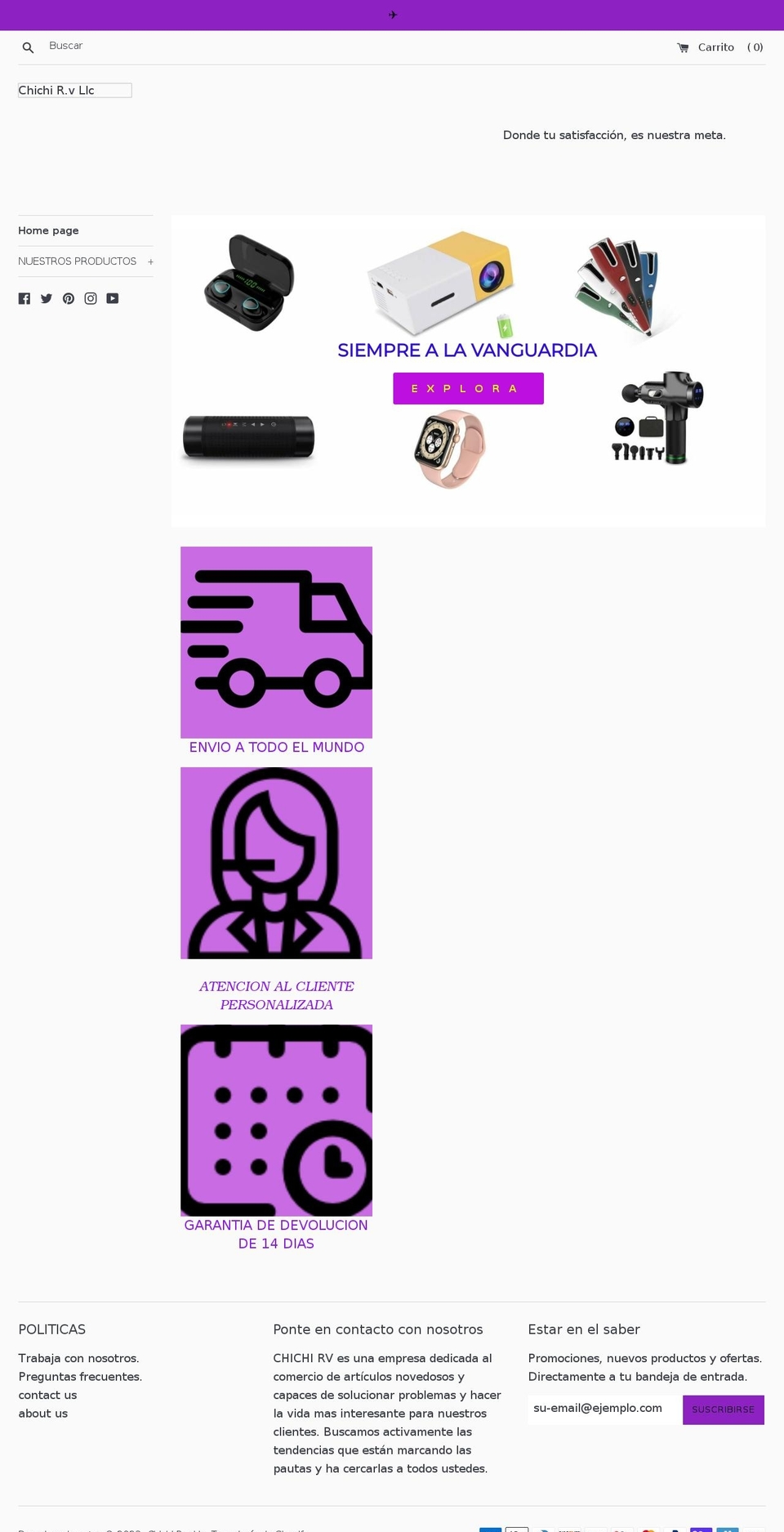 chichirv.com shopify website screenshot