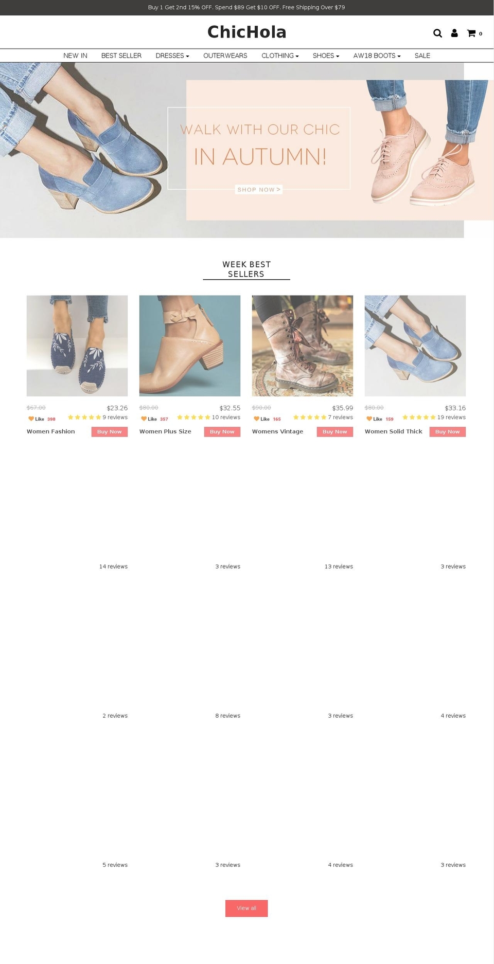 chichola.com — Shopify storefront screenshot