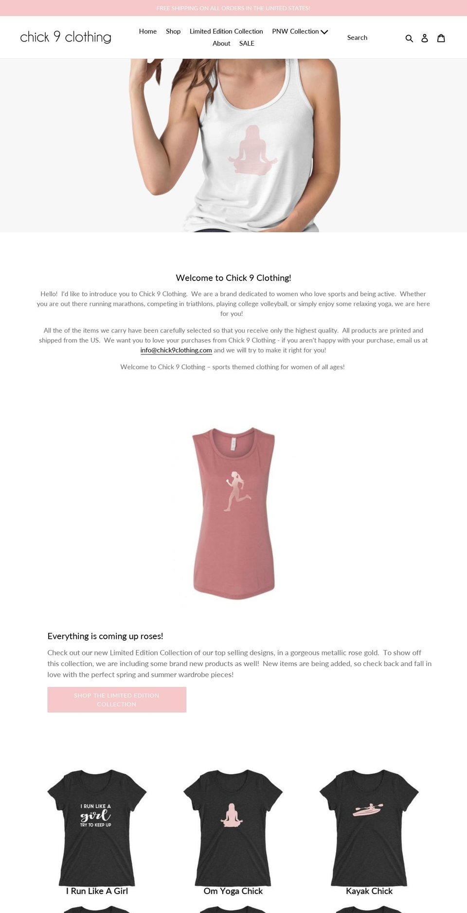 chick9clothing.com — Shopify storefront screenshot