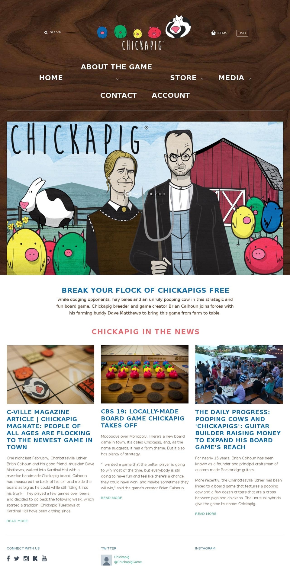 chickapig.net shopify website screenshot