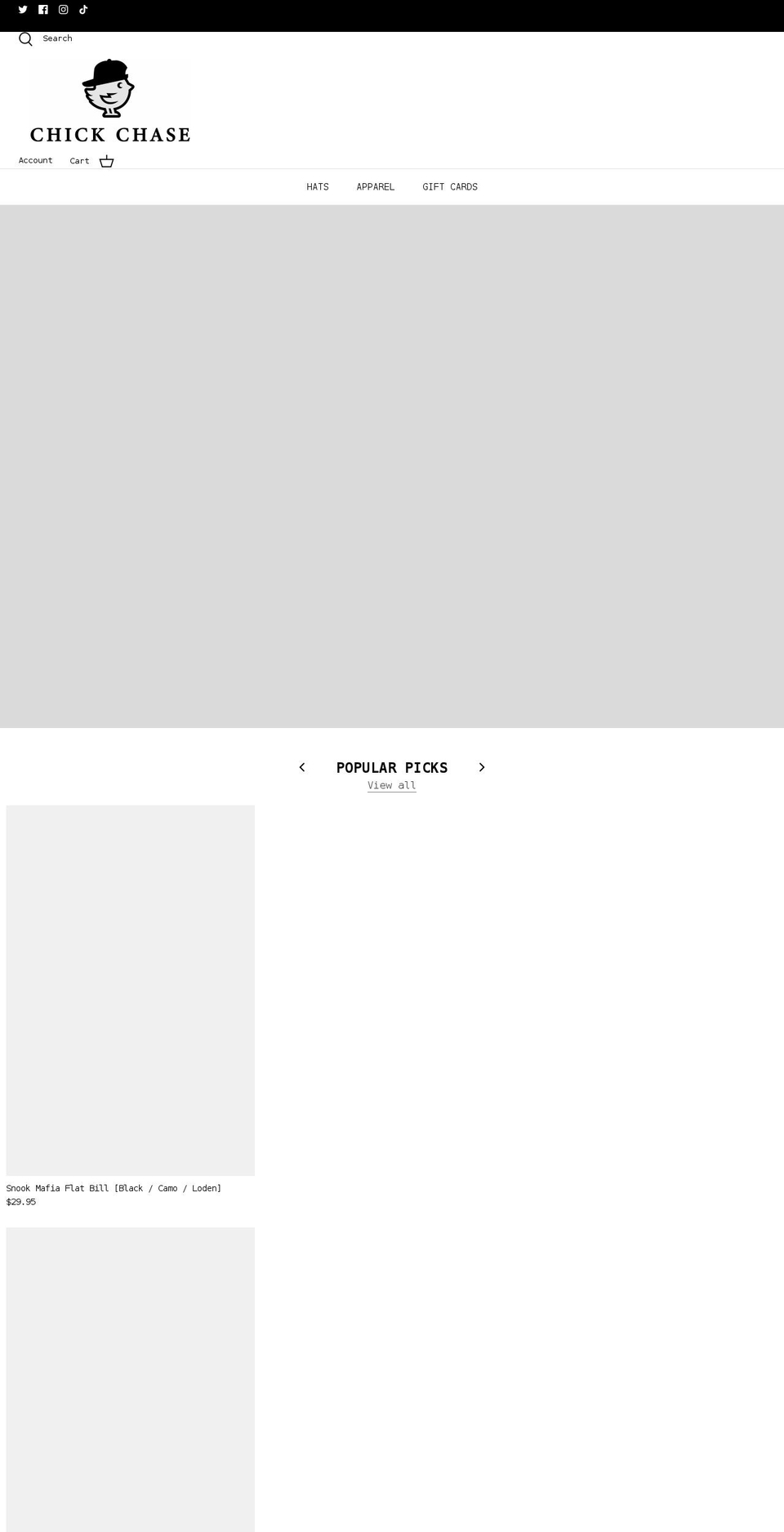 chickchase.com shopify website screenshot
