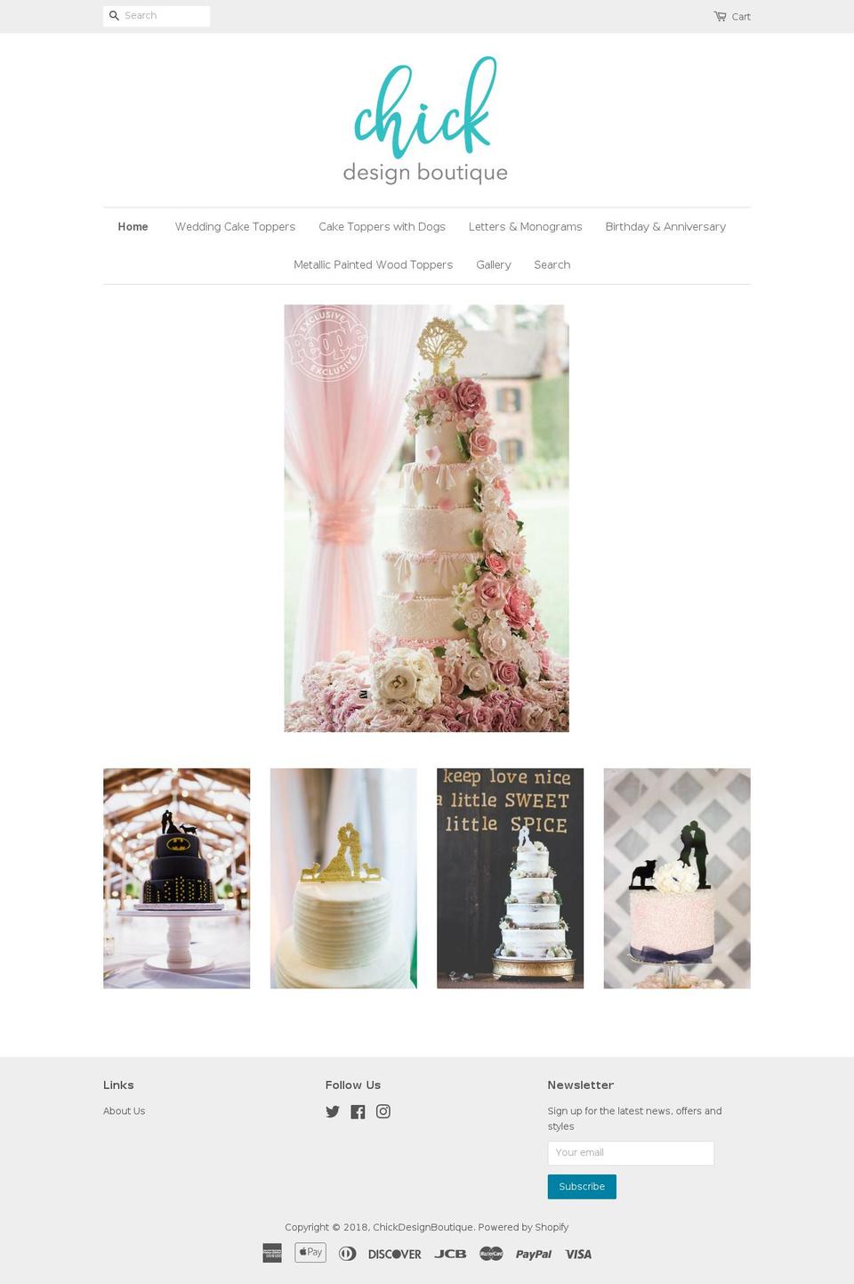 chickdesignboutique.com — Shopify storefront screenshot