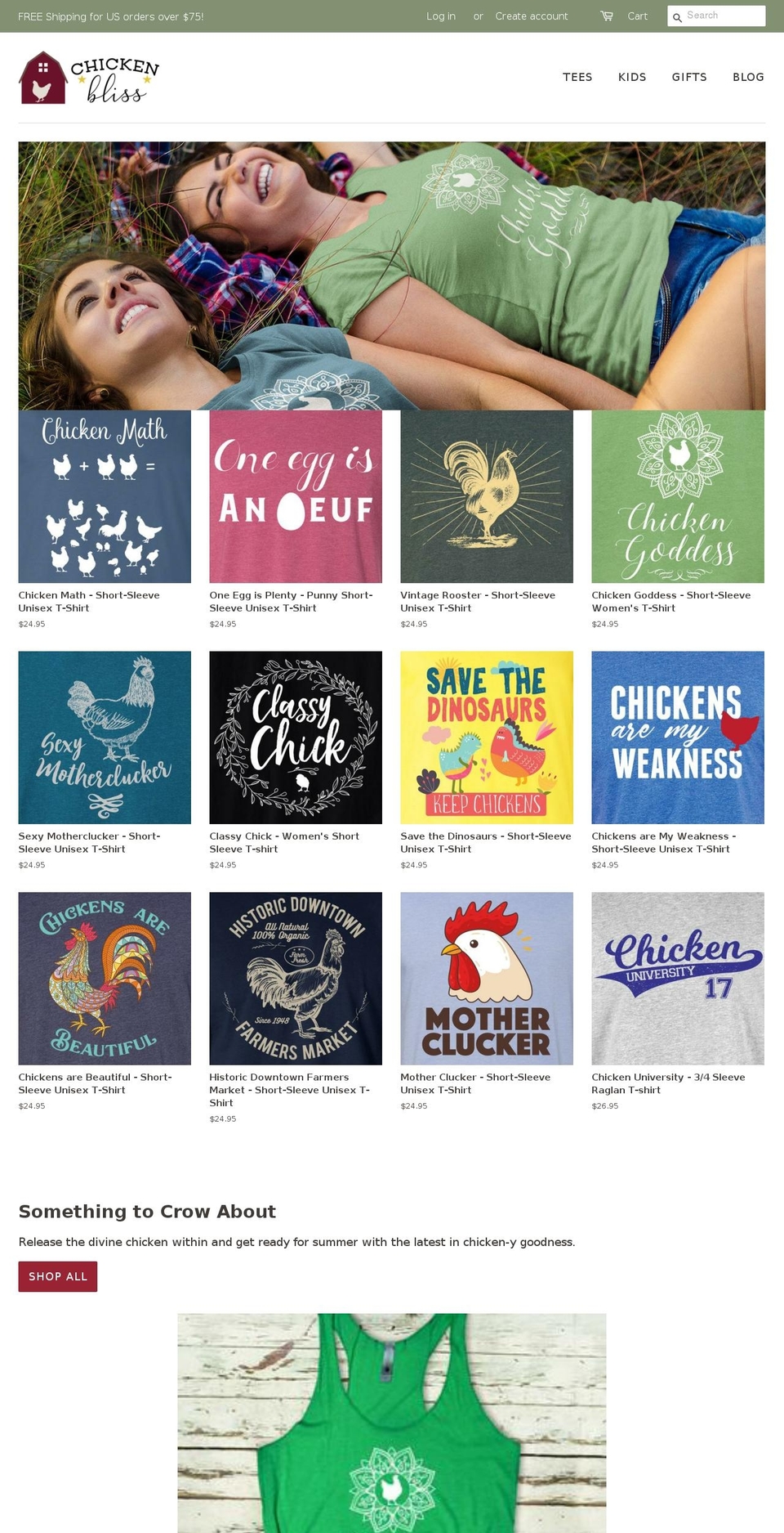 chickenbliss.com — Shopify storefront screenshot