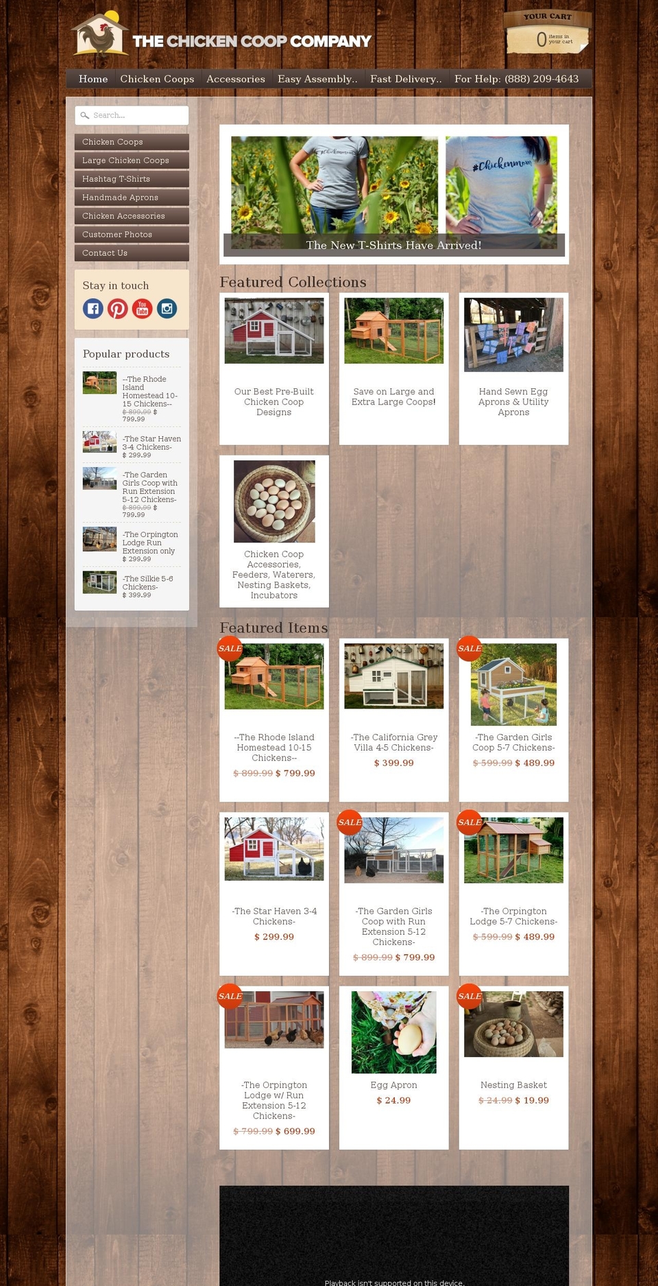 chickencoopcompany.com shopify website screenshot