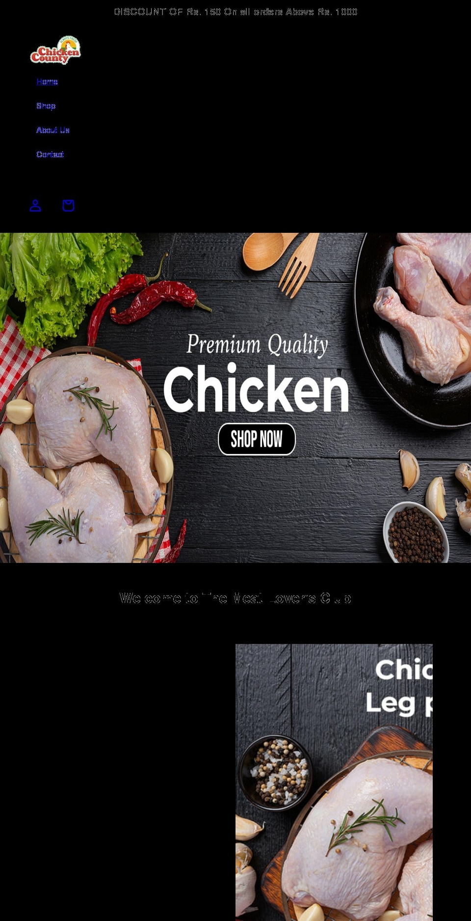 chickencounty.com shopify website screenshot