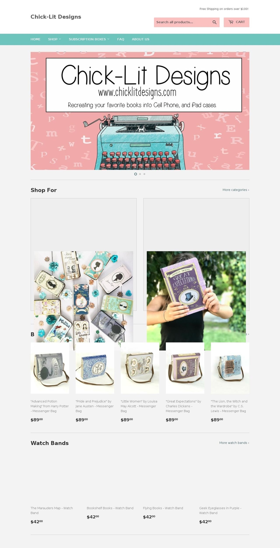 chicklitdesigns.com shopify website screenshot