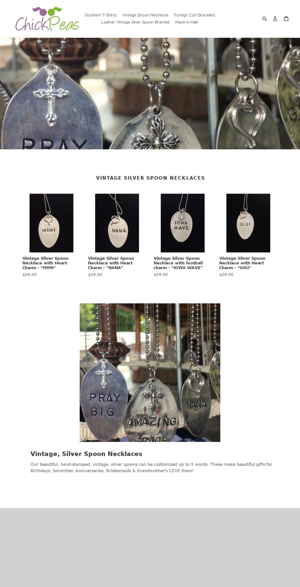 chickpeasinc.net shopify website screenshot