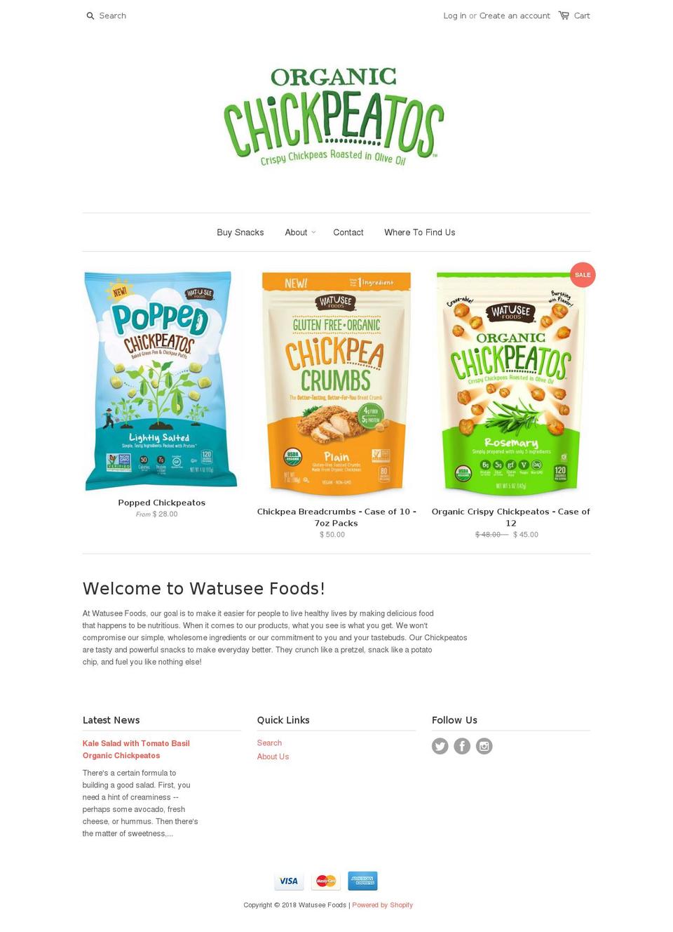 chickpeatos.com — Shopify storefront screenshot