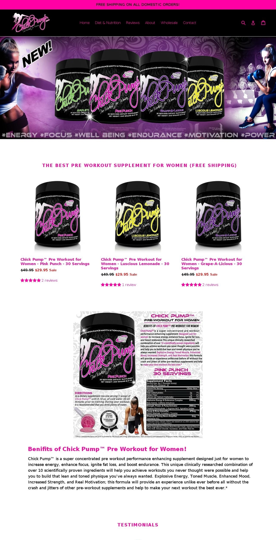 chickpump.com — Shopify storefront screenshot