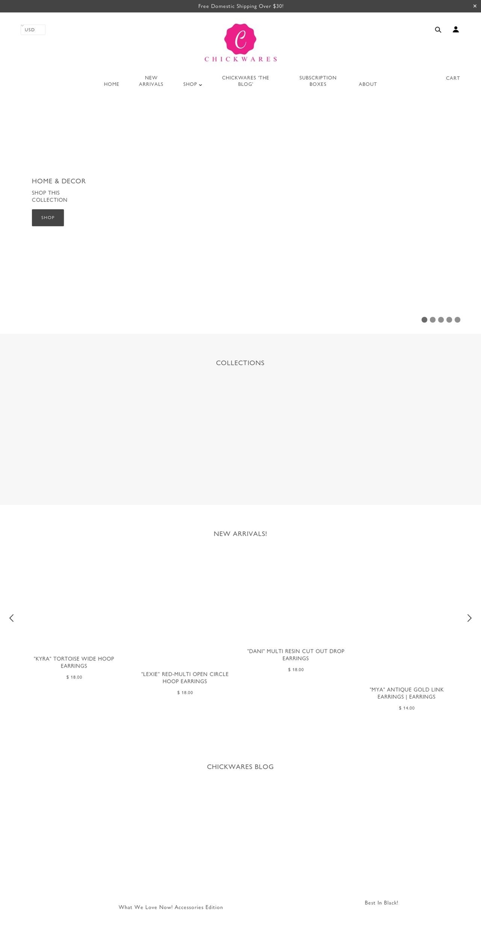 chickwares.com shopify website screenshot