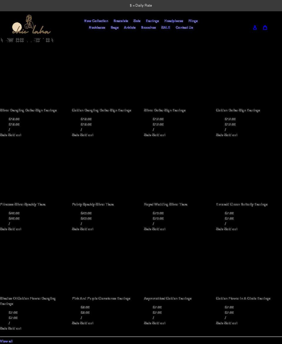 chiclaha.com shopify website screenshot