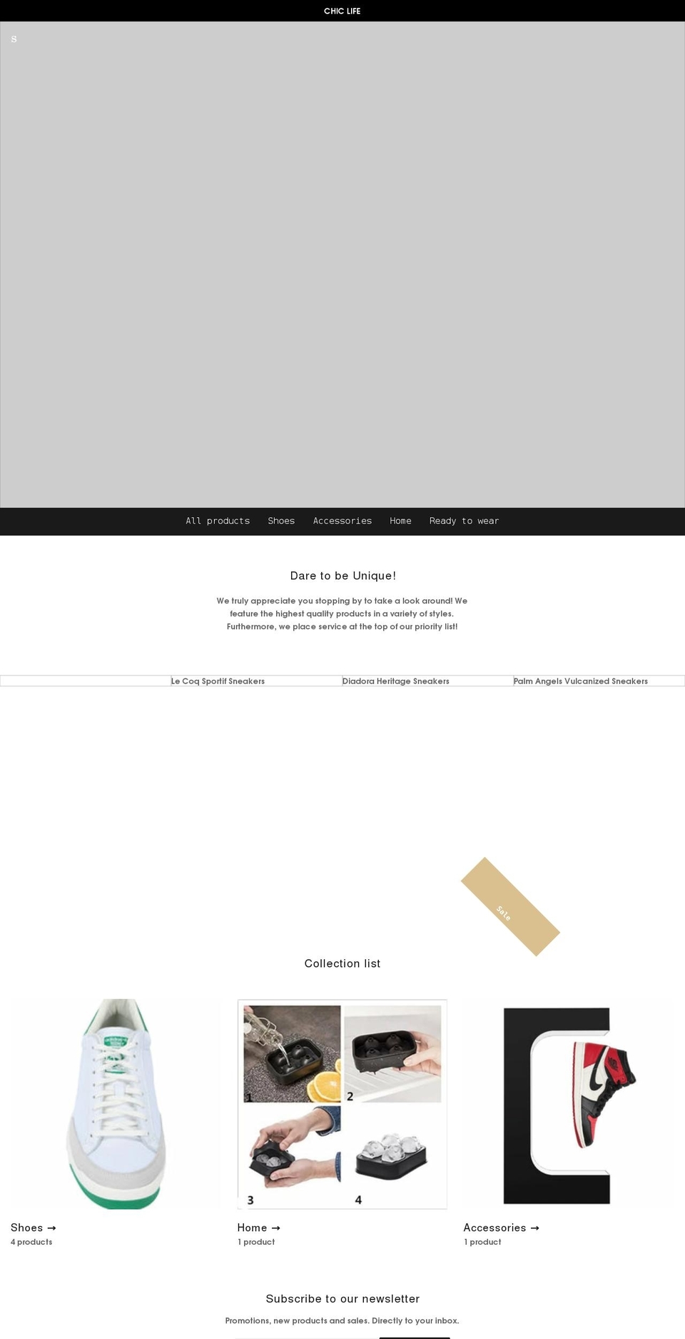 chiclife.com shopify website screenshot