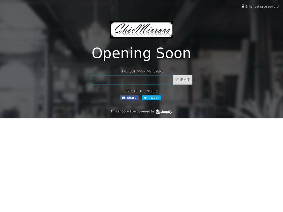 chicmirrors.com shopify website screenshot