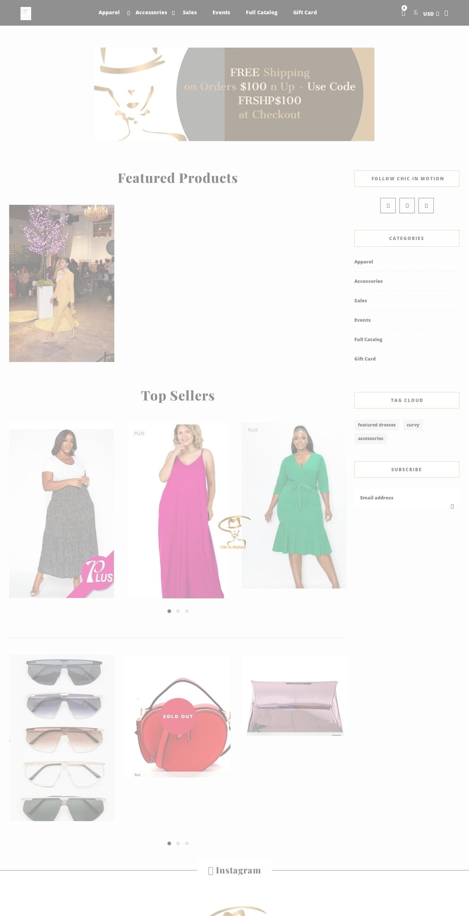 Saara Shopify theme site example chicnmotion.com