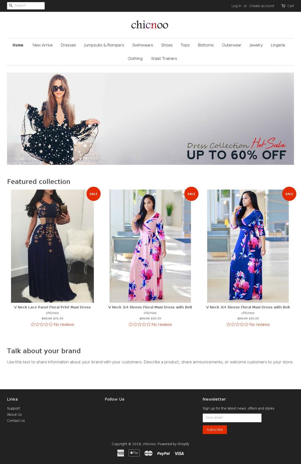 chicnoo.com — Shopify storefront screenshot