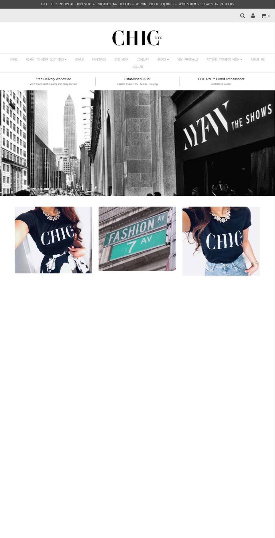 chicnyc.com shopify website screenshot