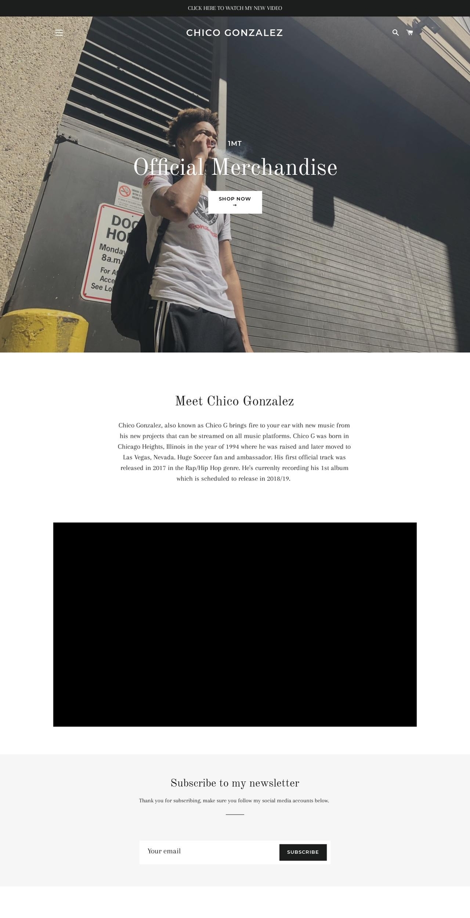 chicogonzalez.com shopify website screenshot