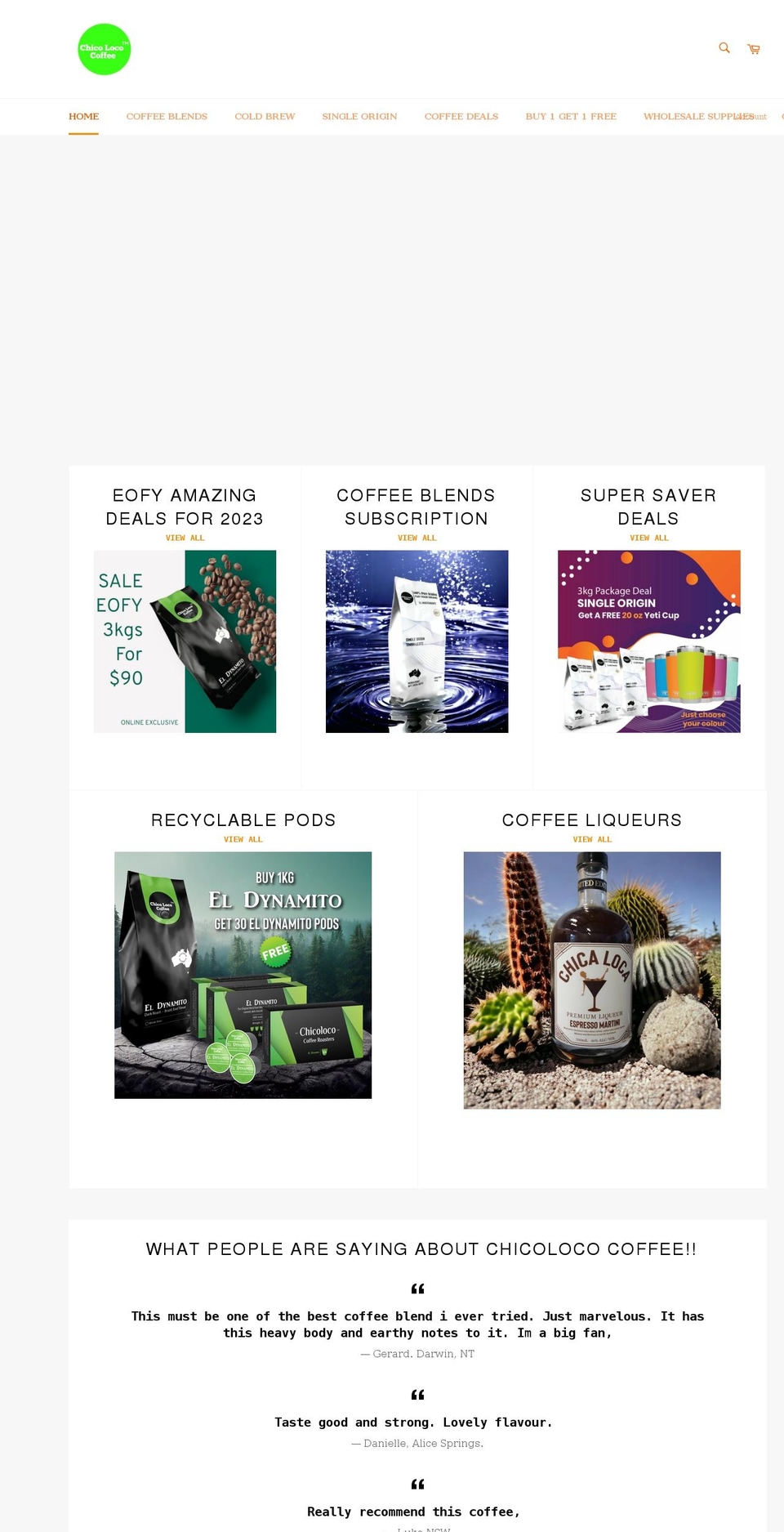 chicolocoroasters.com shopify website screenshot