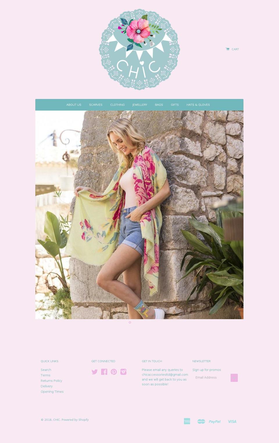 chiconline.co.uk shopify website screenshot