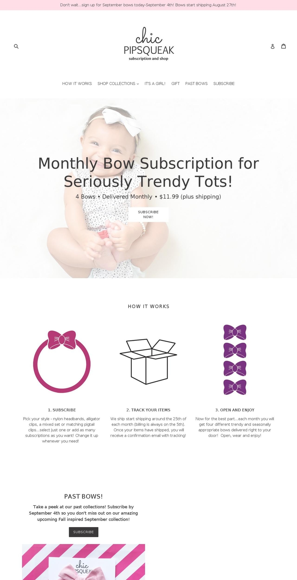 chicpipsqueaks.com — Shopify storefront screenshot