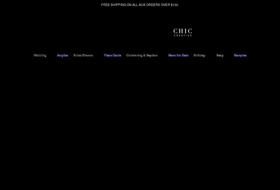 chicreative.com.au shopify website screenshot