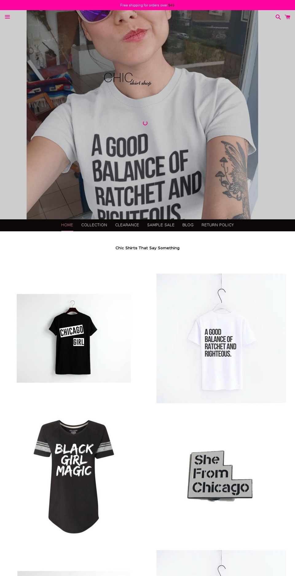 chicshirtshop.com shopify website screenshot