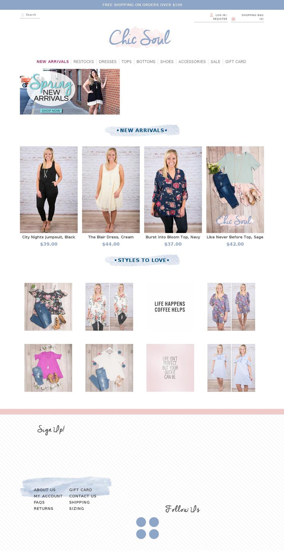 chicsoul.com shopify website screenshot