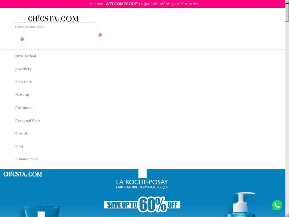 chicsta.com shopify website screenshot