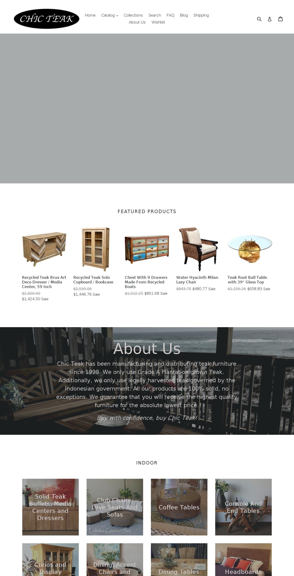 chicteak.com shopify website screenshot