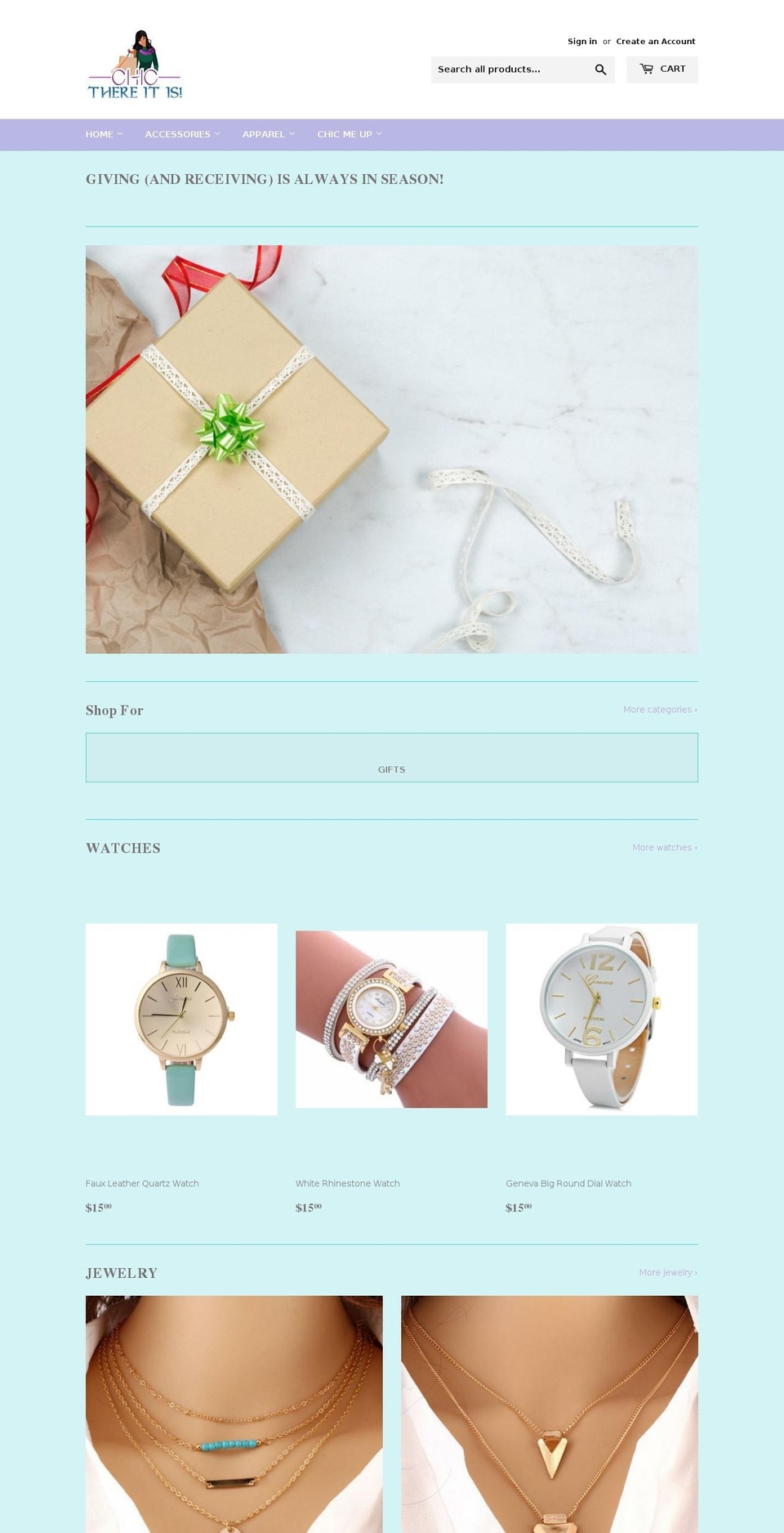 chicthereitis.com — Shopify storefront screenshot