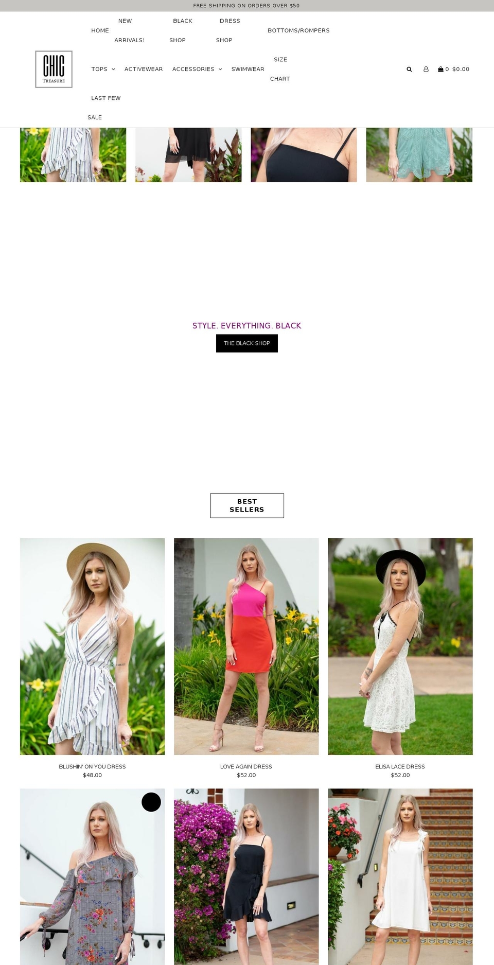 chictreasure.com shopify website screenshot