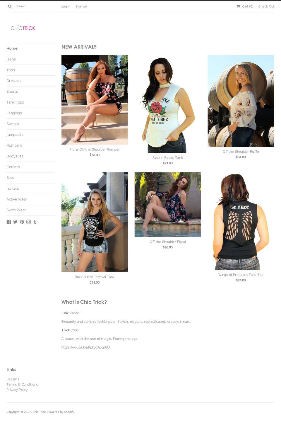 chictrick.com shopify website screenshot