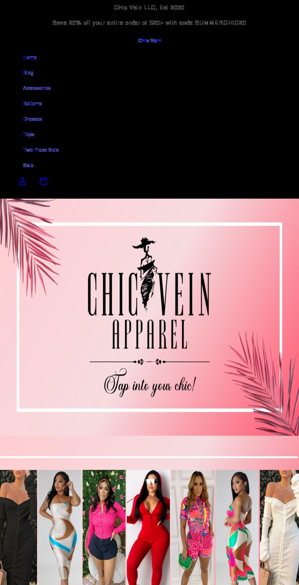 chicvein.com shopify website screenshot