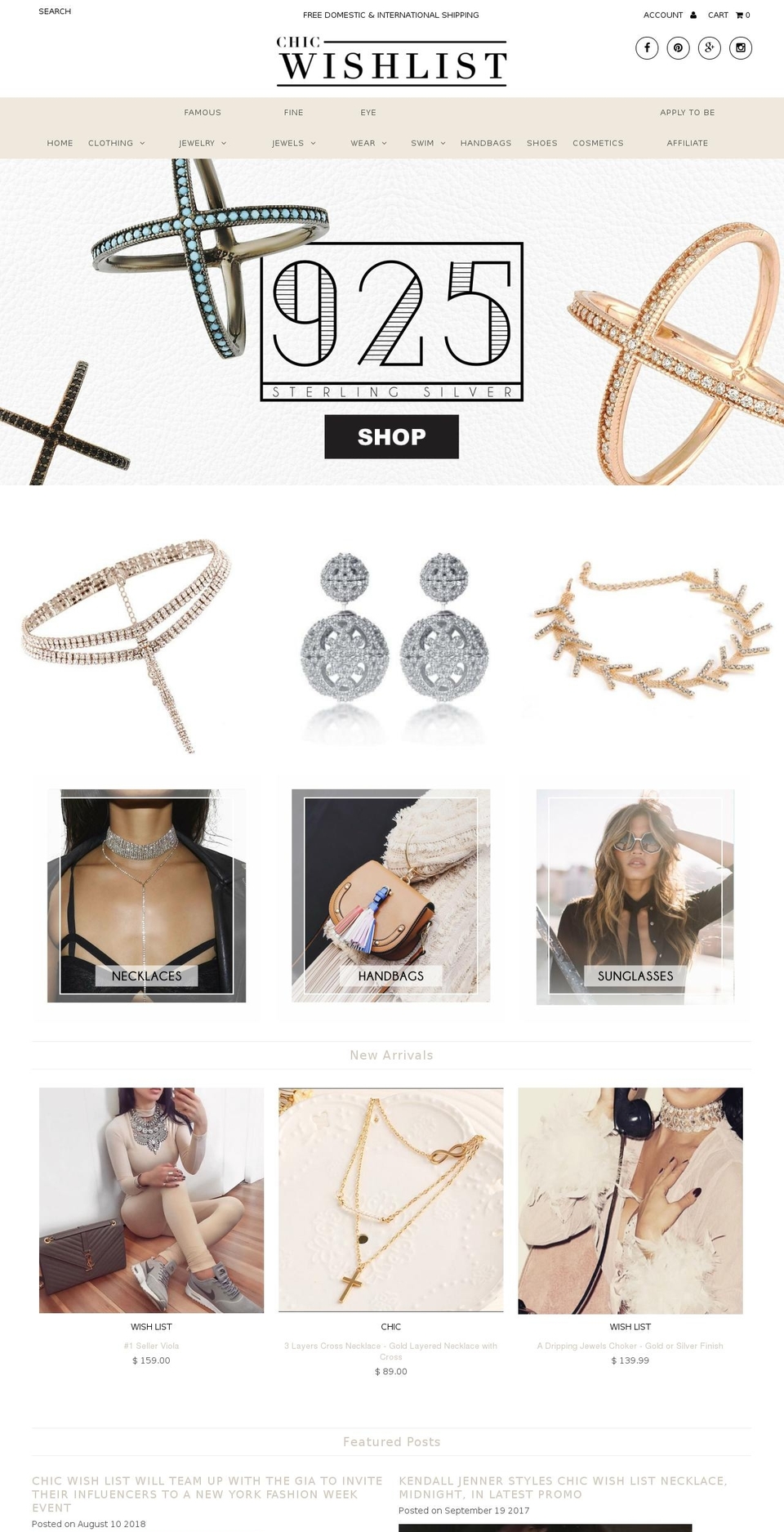 chicwishlist.com — Shopify storefront screenshot
