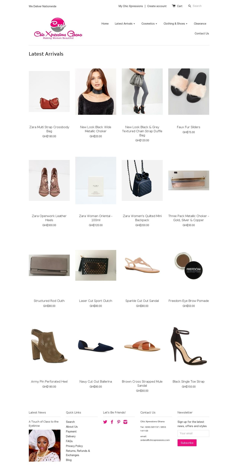 chicxpressions.com shopify website screenshot