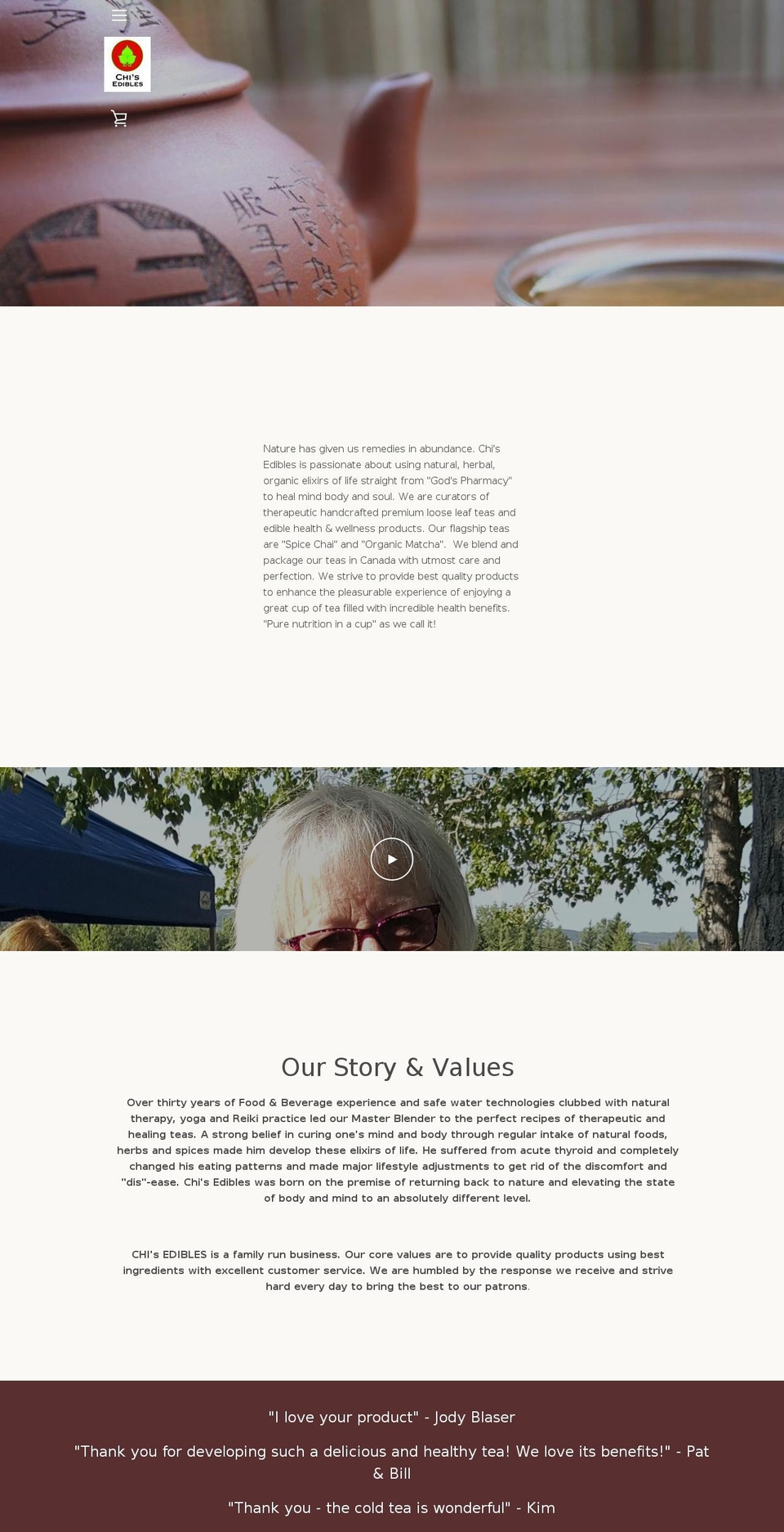 chiedibles.com — Shopify storefront screenshot