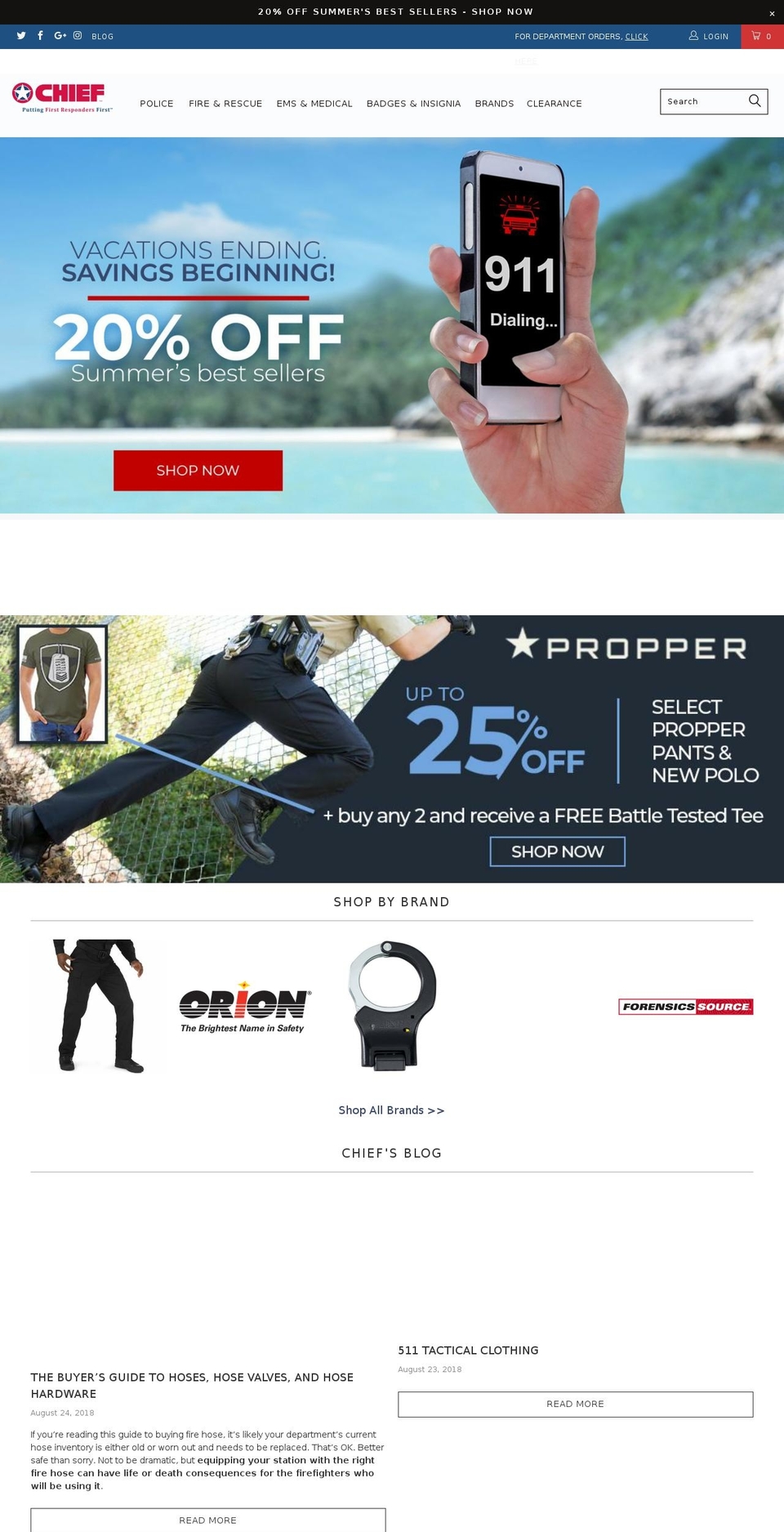 chiefcorp.com — Shopify storefront screenshot