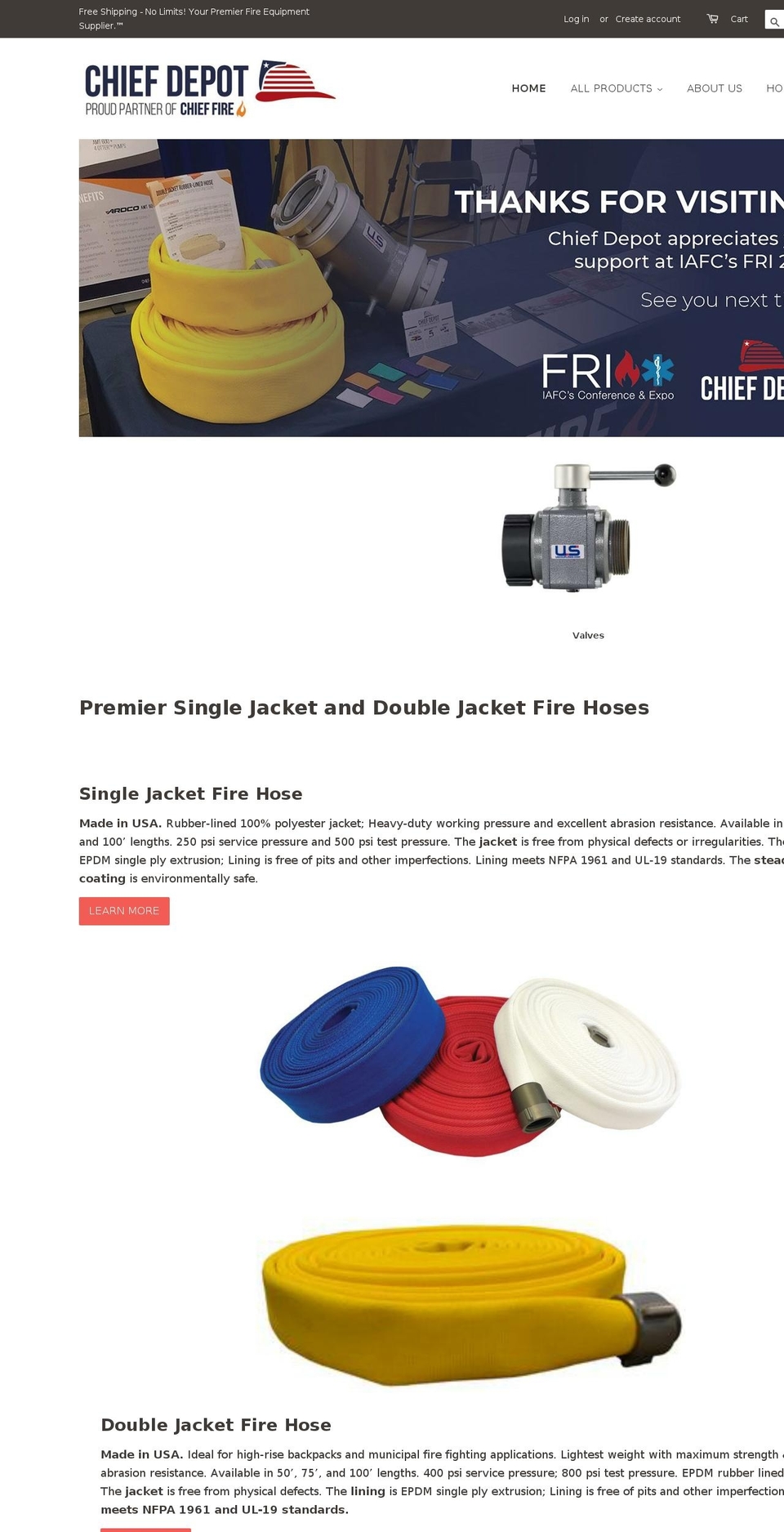 chiefdepot.com — Shopify storefront screenshot