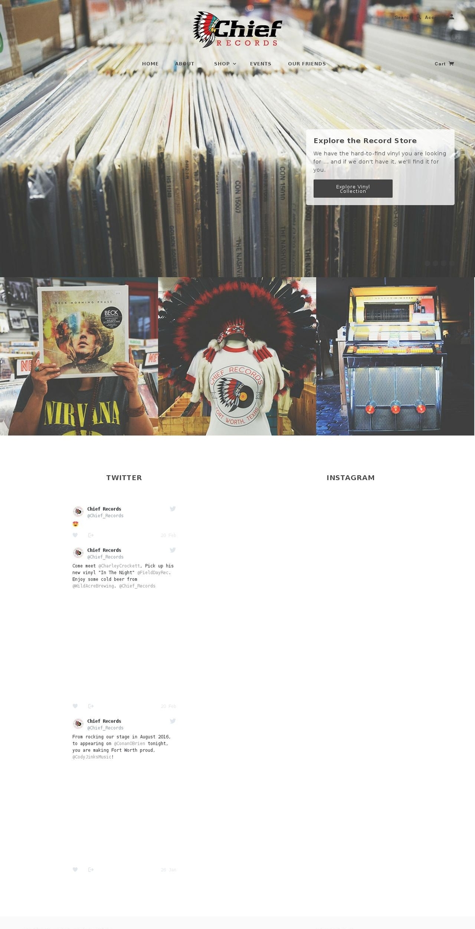 chiefrecordsonline.com shopify website screenshot