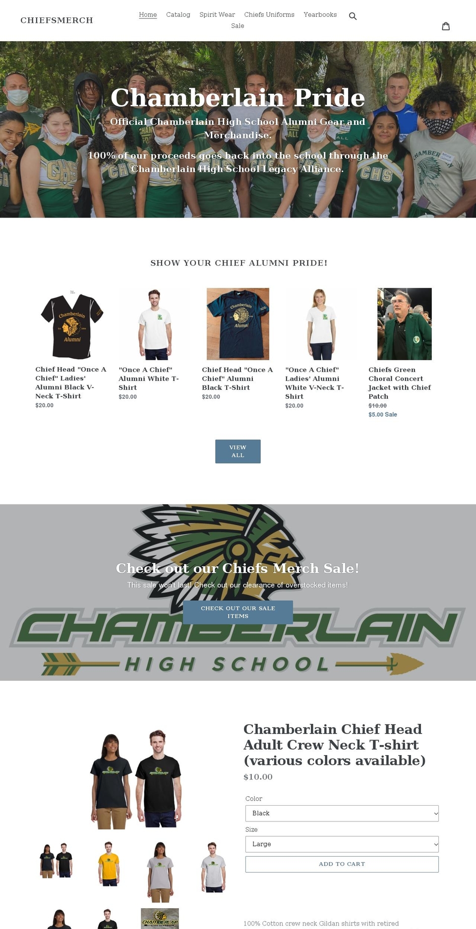 chiefsmerch.com shopify website screenshot