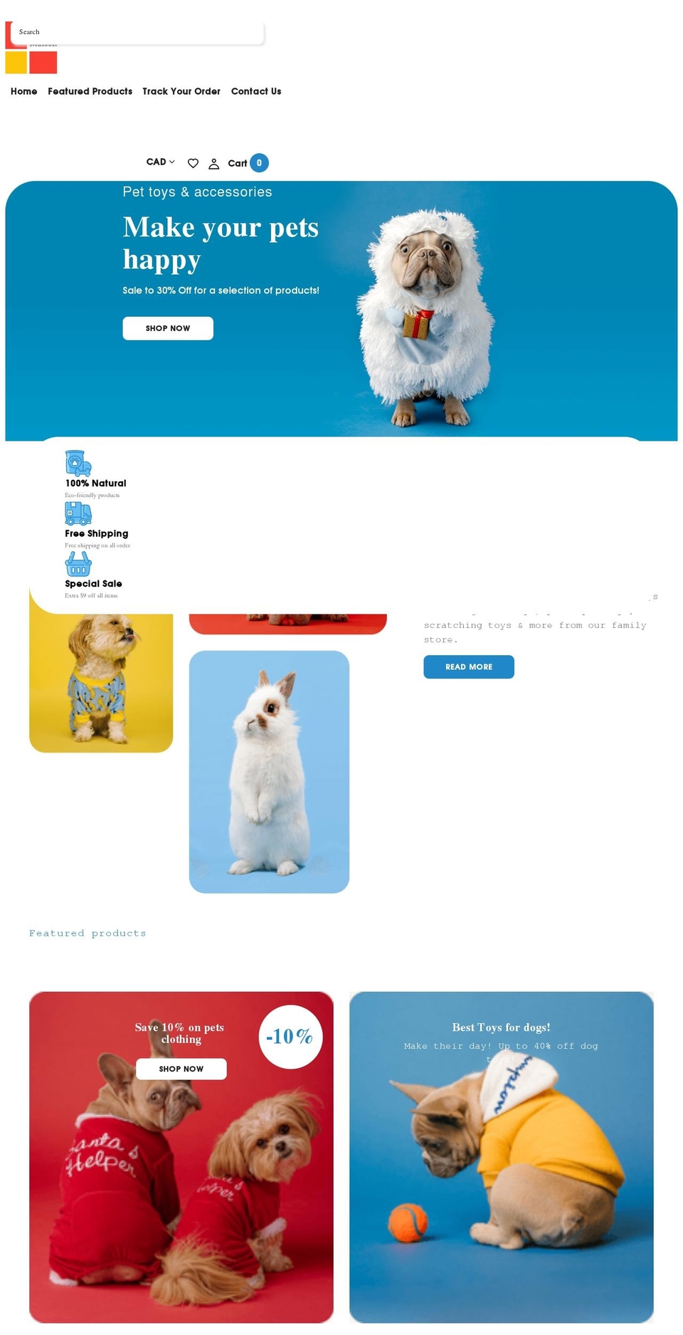 Pets theme Shopify theme site example chienchatmaison.com