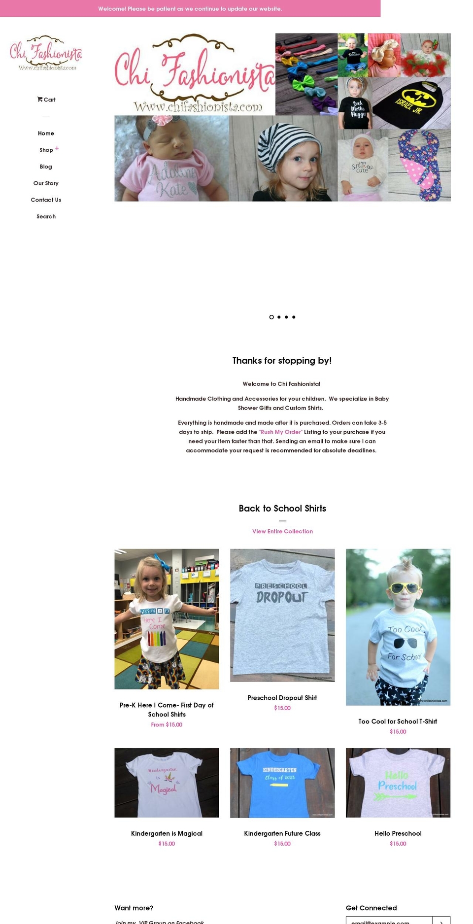 chifashionista.com — Shopify storefront screenshot